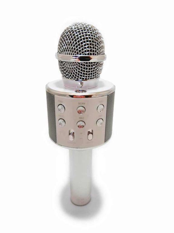 Бездротовий караоке мікрофон Wster WS-858 Сірий Bluetooth 322-22