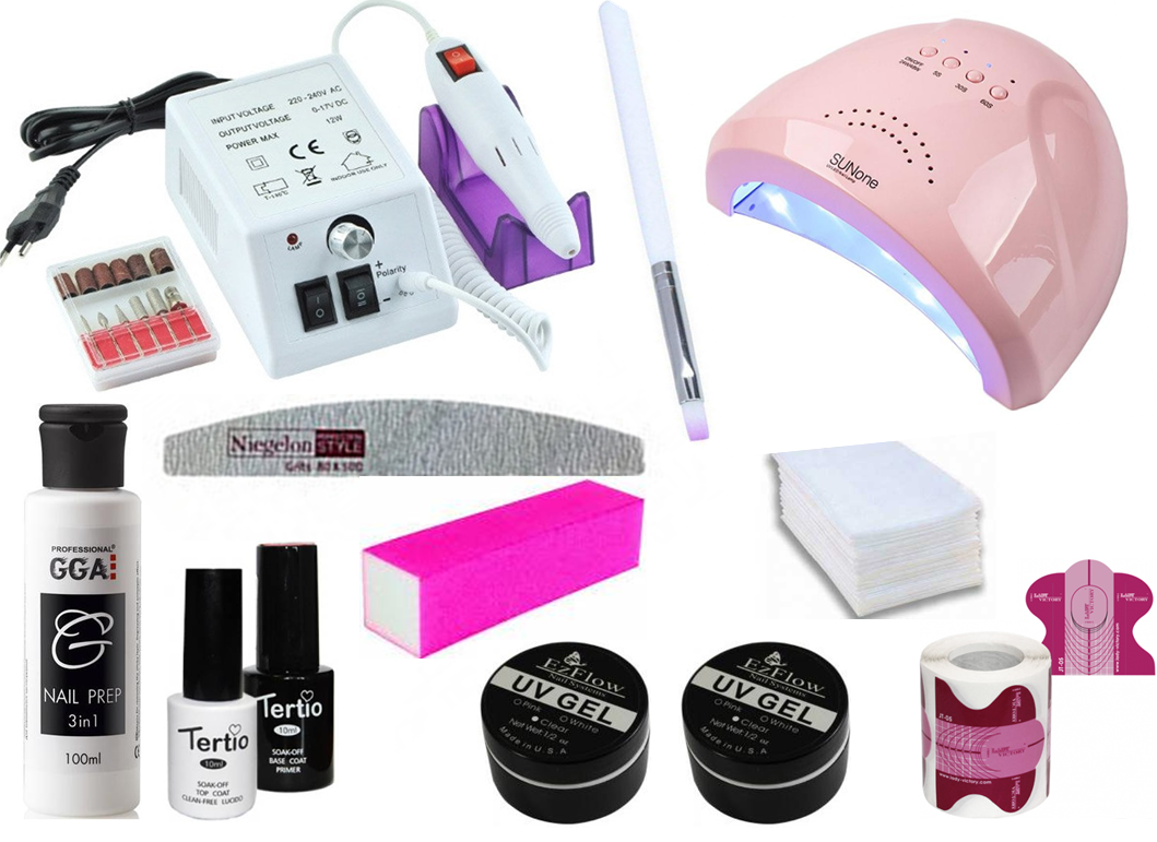 Набір для нарощування з LED лампою 48 w і фрезером, № 14