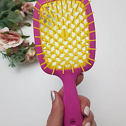 Гребінець для волосся Janeke Superbrush The Original Italian Yellow рожево-жовтий