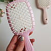 Гребінець для волосся Janeke Superbrush Pastel Pink Гребінець (рожевий з білим), фото 2