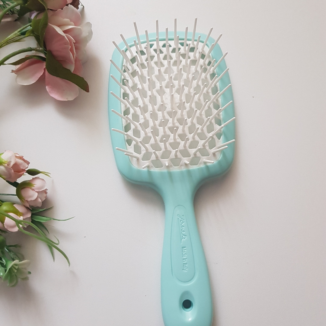 Гребінець для волосся Janeke Superbrush (блакитно-білий)