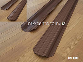 Євро Штакетник 113 мм двосторонній глянець RAL8017 коричневий Штахетник Металевий