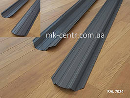 Євроштакетник 0,45 мм Україна 113 мм двосторонній глянець RAL7024 графіт