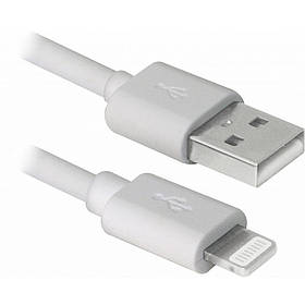 Дата кабель USB 2.0 AM to Lightning 1.0 m white REAL-EL (EL123500033)