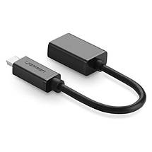 Mini Usb Otg кабель-адаптер Ugreen US249 (Чорний, 12см), фото 2
