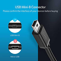 Mini Usb Otg кабель-адаптер Ugreen US249 (Чорний, 12см), фото 3