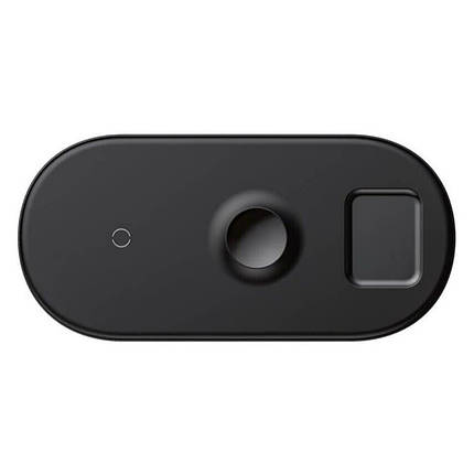 Бездротова зарядка Baseus Wireless Charger Smart 3 в 1 WX3IN1-01 (Чорне), фото 2