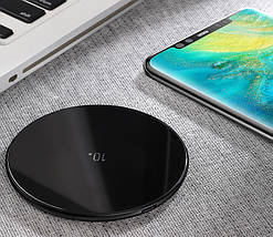Бездротове зарядний пристрій Baseus Simple Wireless Charger CCALL-CJK01 (Чорне), фото 3