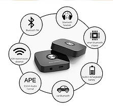 Бездротової Bluetooth 5.0 (без aptX) аудіо приймач Ugreen 30444 для автомагнітол, колонок, муз.центрів, будинок.театрів, фото 3