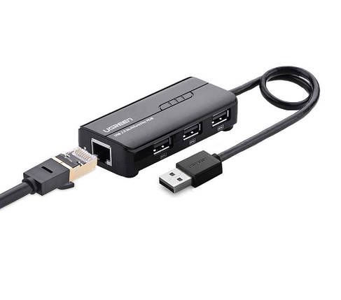 Зовнішня мережева карта / Мережевий адаптер Usb 2.0 хабом UGreen 20264 (10/100Mbps), фото 2