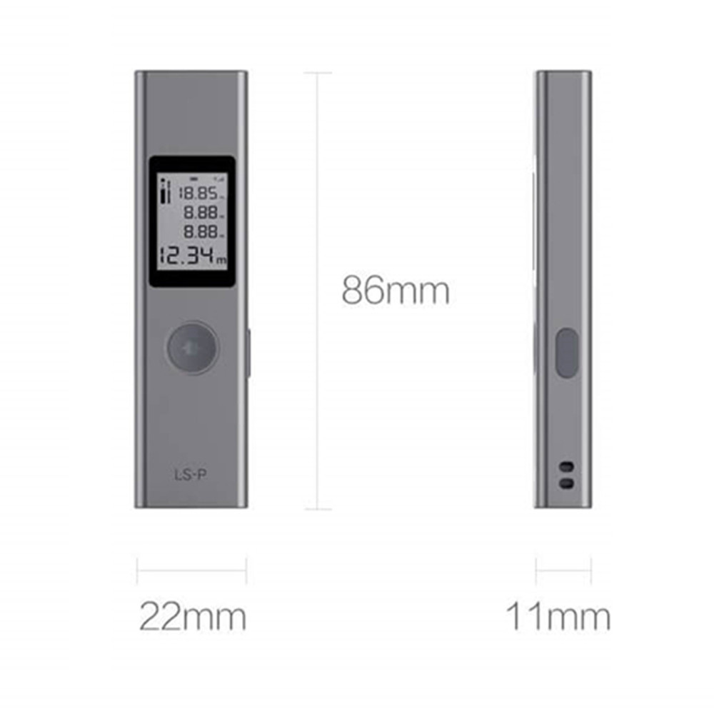 Интеллектуальный цифровой лазерный дальномер (лазерная рулетка) Xiaomi Duka/ATuMan LS-1 (Серый) - фото 8 - id-p1192464211