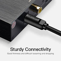 Кабель мультимедійний аудіо оптичний Vention Baebf Toslink S/PDIF (Чорний, 1м), фото 2