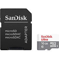 Карта памяти SanDisk microSD Class 10 UHS-I Ultra SDSQUNS-016G-GN3MA (16GB, Class10, UHS-I, 80MB/s)