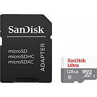 Карта памяти SanDisk microSD Class 10 UHS-I Ultra SDSQUNS-128G-GN6TA (128GB, Class10, UHS-I, 80MB/s)