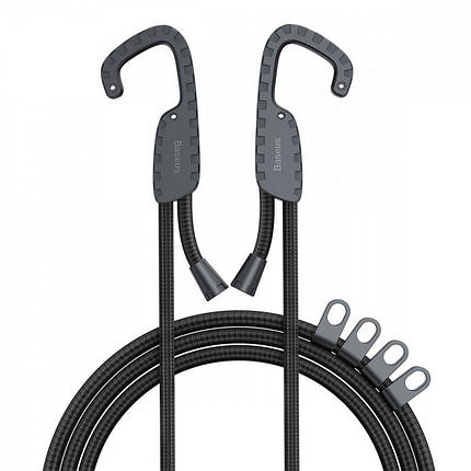 Багатоцільовий еластичний шнур з гачками Baseus Multi Purpose Elastic Clothesline ACTLS-01 (Чорний), фото 2