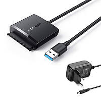 Переходник SATA USB 3.0 для HDD/SSD 2.5" 3.5" Ugreen 60561EU (С блоком питания)