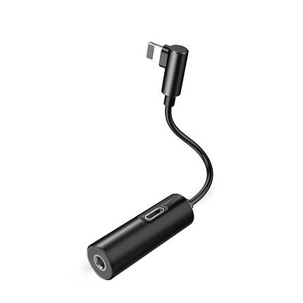 Перехідник для навушників Baseus L42 Lightning — 3.5 mm mini jack / Lightning CALL42-01 (Чорний), фото 2