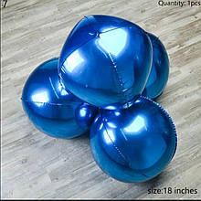 Куля сфера 4D синій металік 10 дюймів/25 див.