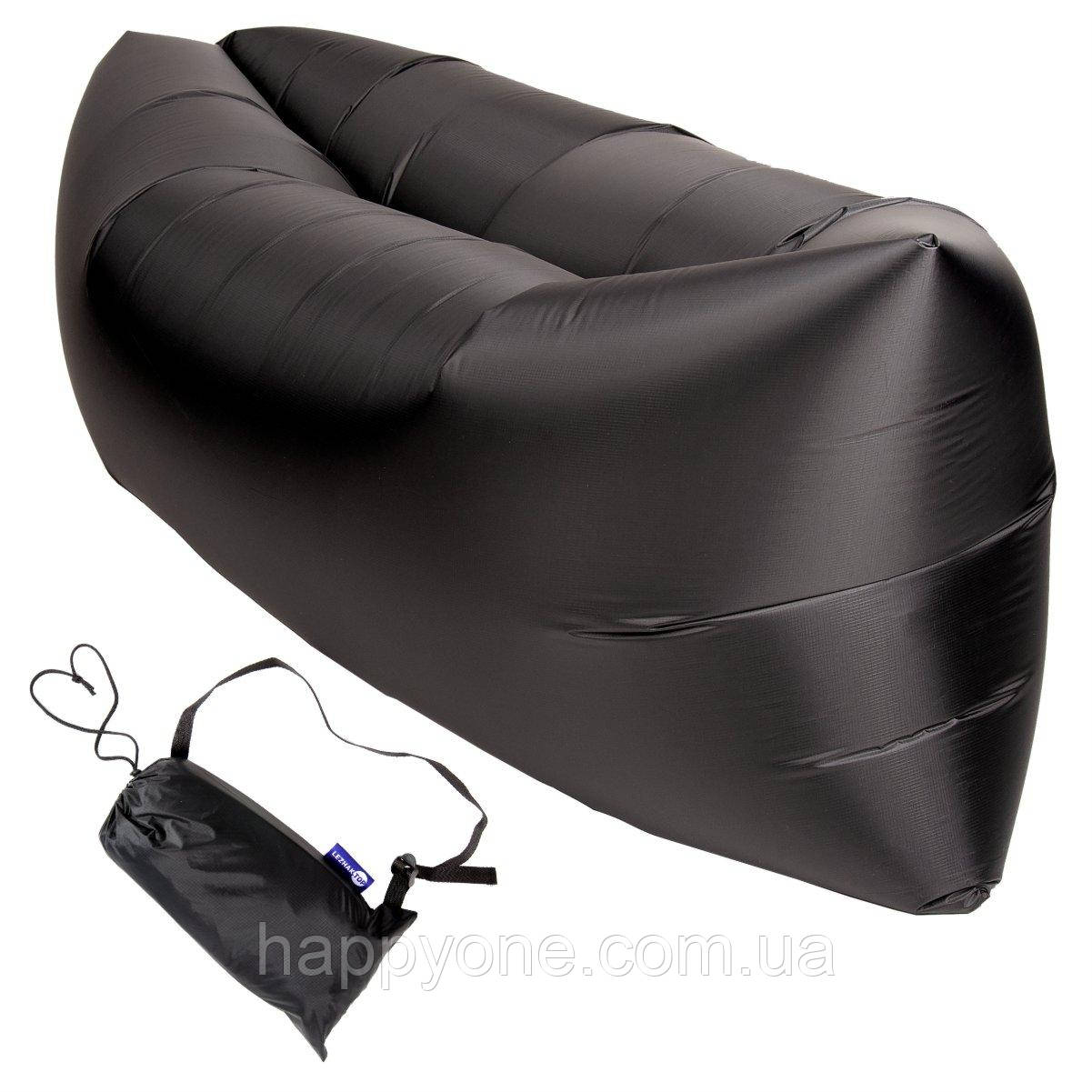 Бескамерный надувной шезлонг-лежак RipStop 2.0 (черный) - фото 2 - id-p1192501517
