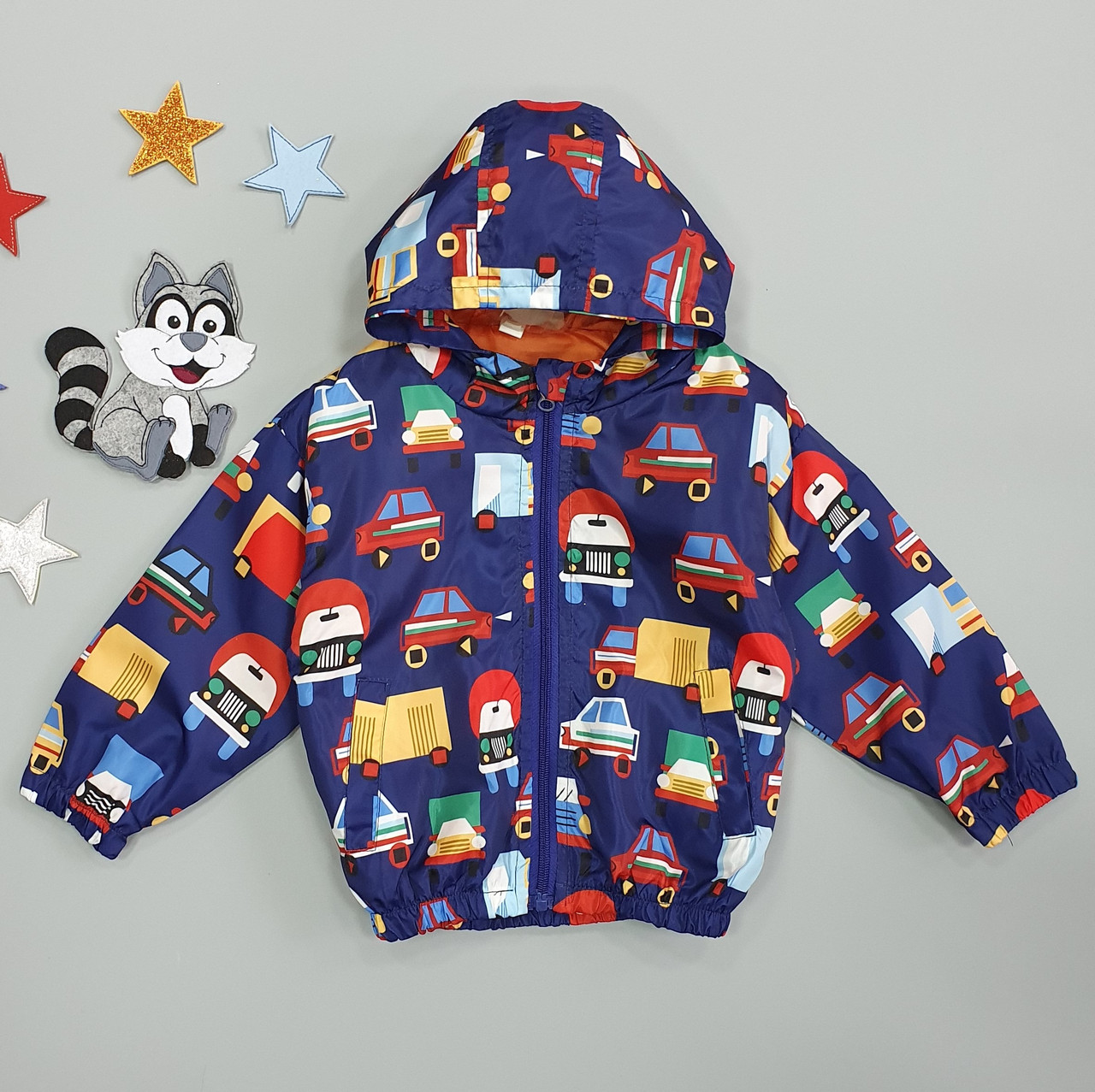Вітровка "Машини" для хлопчика. 130 см