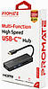 USB хаб Promate LinkHub-C Grey, фото 8
