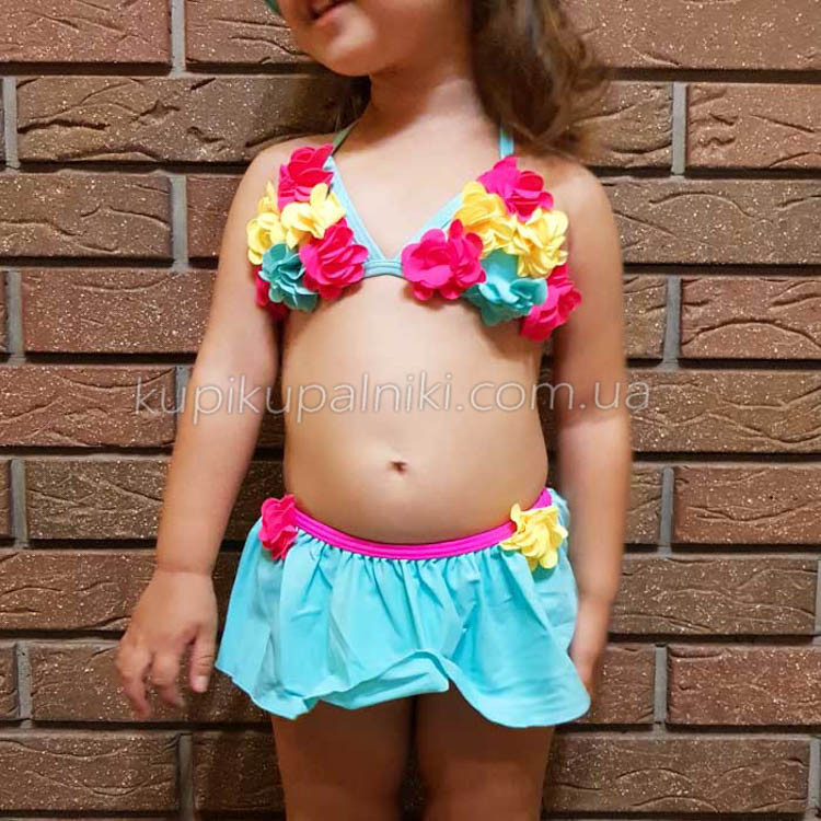 Купальник Детский Раздельный Бирюзовый -161-03 — Купить Недорого на ...