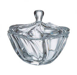 Цукерниця Bohemia Neptune з кришкою d13 см богемське скло (5K900/1/99S39/130)