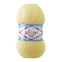 Турецкая пряжа для вязания Alize COTTON GOLD FINE (Котон Голд файн)- 187 светлый лимон