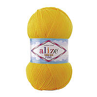 Турецкая пряжа для вязания Alize COTTON GOLD FINE (Котон Голд файн)- 216 желтый