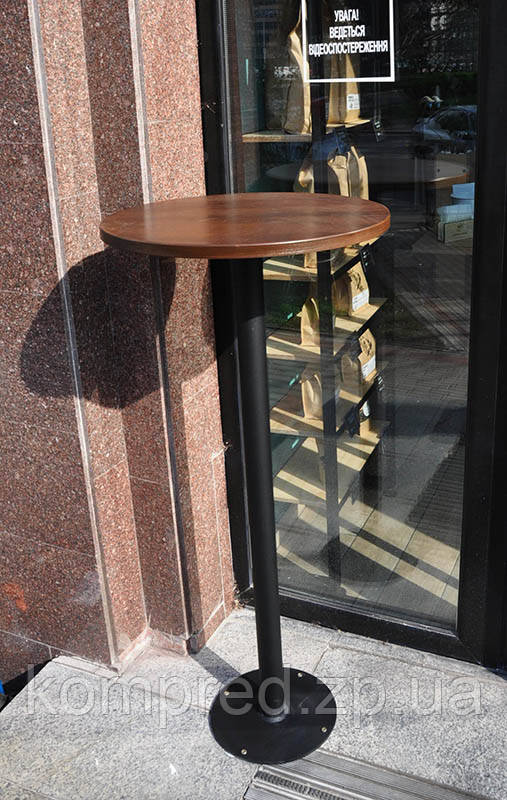 Столик для кафе вуличний металевий стільниця з вологостійкої фанери 600*1100мм Komped OL328/1, фото 1