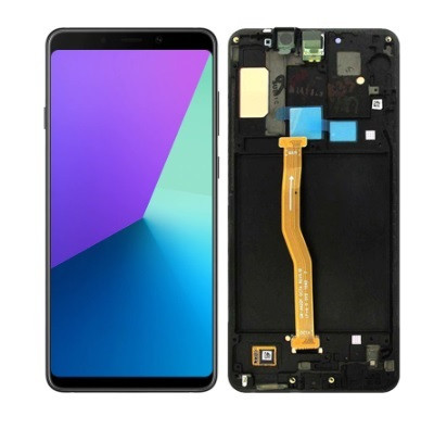 Дисплей для Samsung A920 | Galaxy A9 2018 з сенсорним склом в рамці (Чорний) Сервісний Оригінал