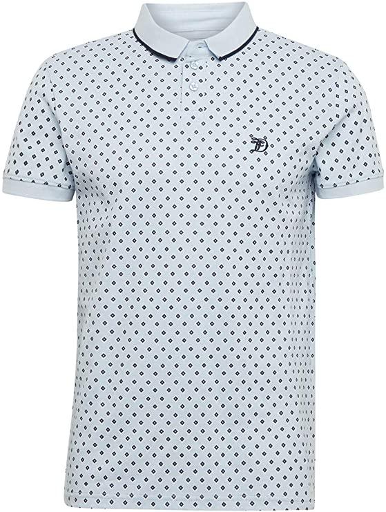 Футболка мужская Tom Tailor Denim Men's Print Polo Shirt, Light Blue Размер - S (48) (1018545) (B0888R6NL2) - фото 3 - id-p1192706923