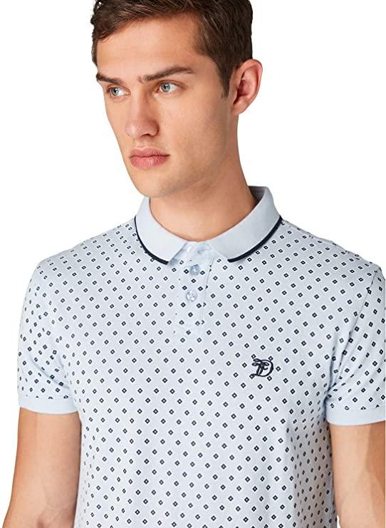 Футболка мужская Tom Tailor Denim Men's Print Polo Shirt, Light Blue Размер - S (48) (1018545) (B0888R6NL2) - фото 2 - id-p1192706923