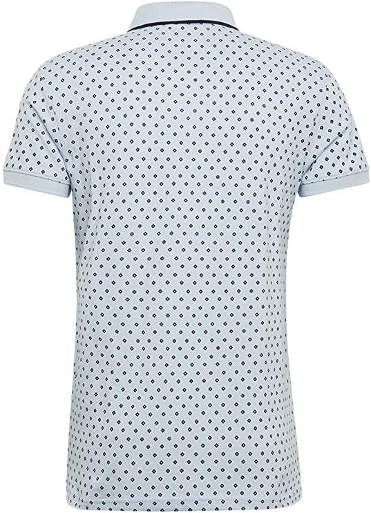 Футболка мужская Tom Tailor Denim Men's Print Polo Shirt, Light Blue Размер - S (48) (1018545) (B0888R6NL2) - фото 4 - id-p1192706923