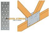Перфорована пластина 40х80х2мм металева для з'єднання дерев'яних конструкцій, фото 4