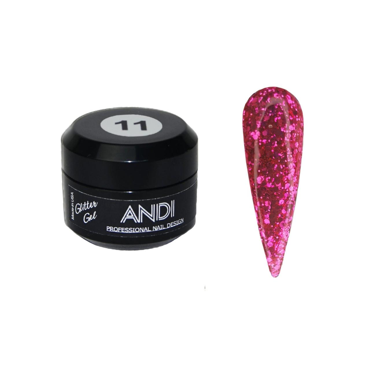 Гліттер гель ANDI Prof №11