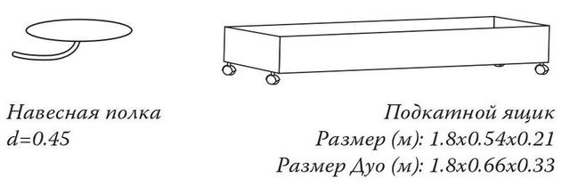 подкатный ящик и навесная полка