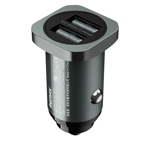 Адаптер автомобіль REMAX Sate RC226, 2USB, 2.4А, сірий, фото 1