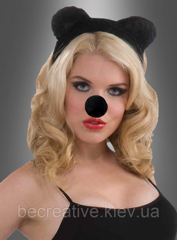 Носик карнавальний для образу мишки