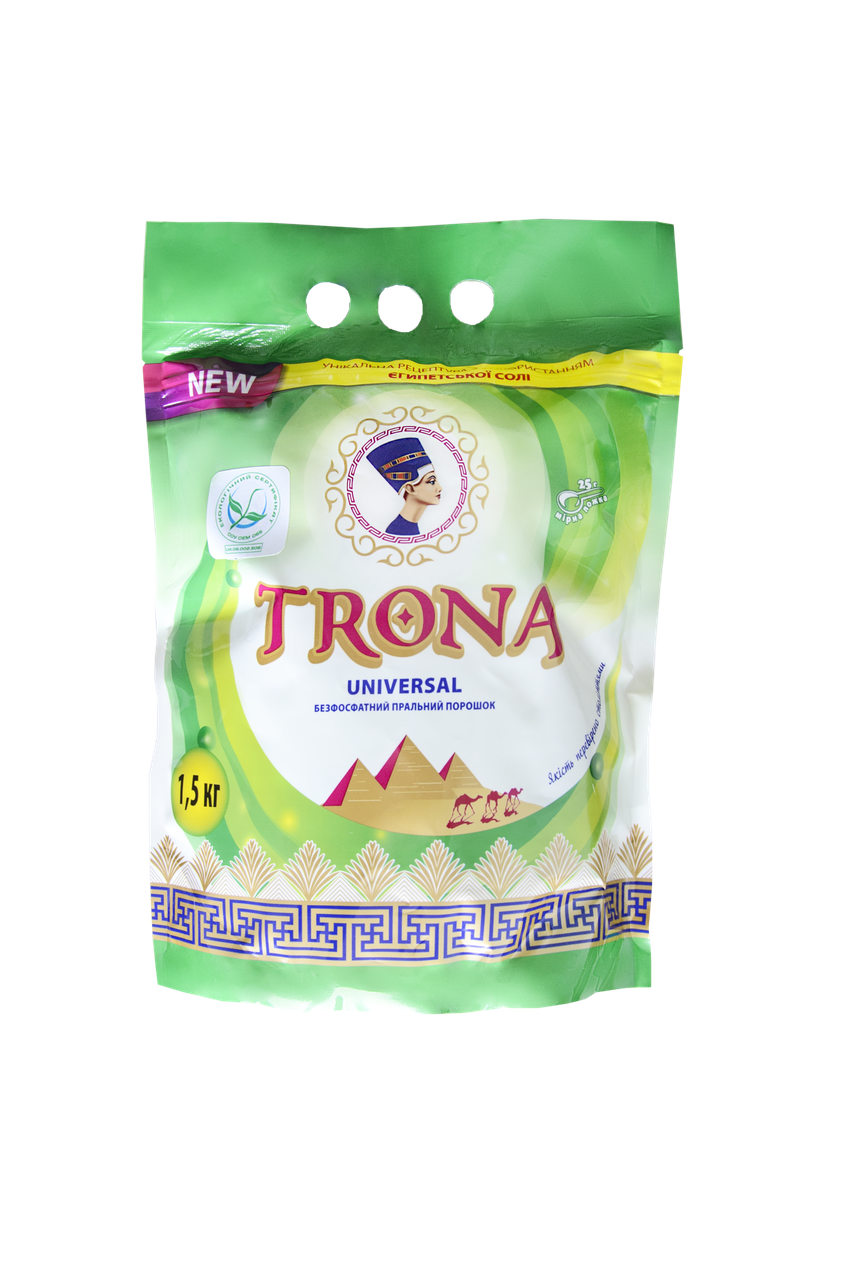 Порошок пральний безфосфатний TRONA Universal 1,5кг