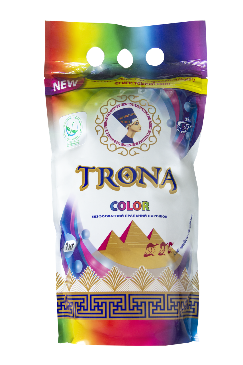 Порошок пральний безфосфатний TRONA Color 1кг