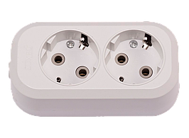 Колодка 2 гнізда з заземленням Leon Ny95000064