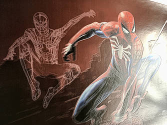 Плакат Спайдермен-Людина-павук на стіну на полотні за номерами№1 50 см х 35 см