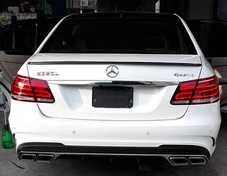 Дифузор Mercedes W212 (13-16) тюнінг спідниця заднього бампера-стиль E63 AMG (хром)