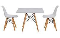 Столик дитячий Алор Small білий квадратний, дизайн Charles Eames 60х60 см висота 44 см, фото 3