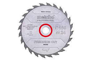 Пильний диск по дереву Metabo "Precision Cut Wood - Professional" 160x20x2.2 мм, Z24 WZ 20 градусів (628031000)