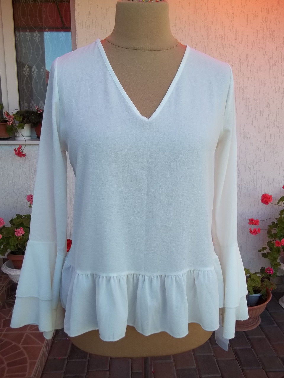 ( 46 р) CO&CO Італійська брендова блузка кофточка жіноча з баскою Нова