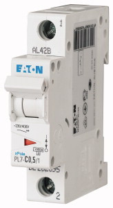 Авт. вимикач Eaton PL7 1p 0,5A C 10kA 262695, фото 1