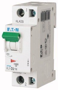 Авт. вимикач Eaton PL7 1+Np 6A C 10kA 262746