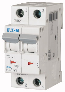 Авт. вимикач Eaton PL6 2p 16A B 6kA 286555
